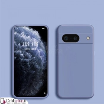 Liquid Air silikoninis levandų pilkos spalvos dėklas - su kameros apsauga (Google Pixel 8A)